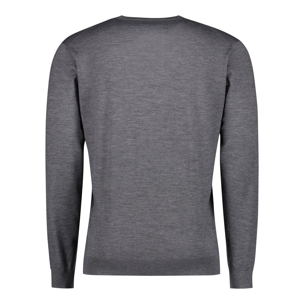SUÉTER CASHMERE CUELLO V GRIS