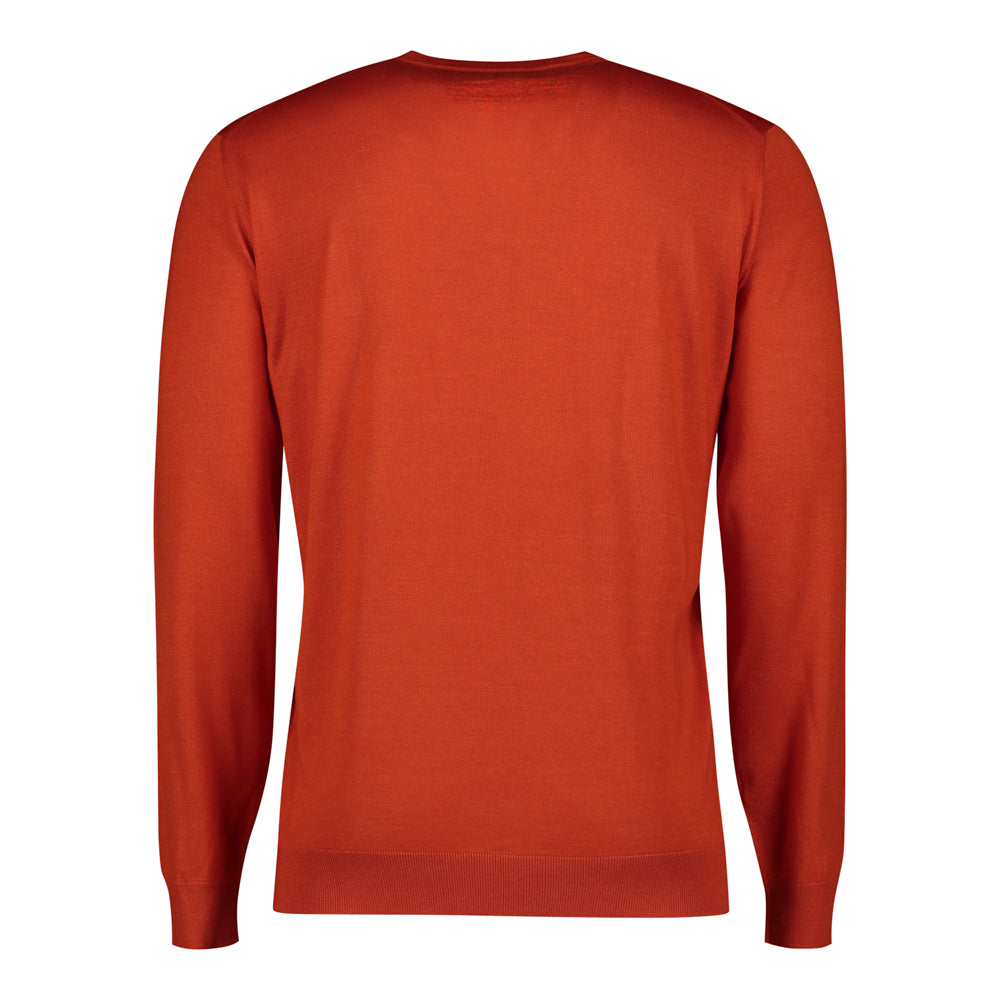 SUÉTER CASHMERE SEDA CUELLO V NARANJA