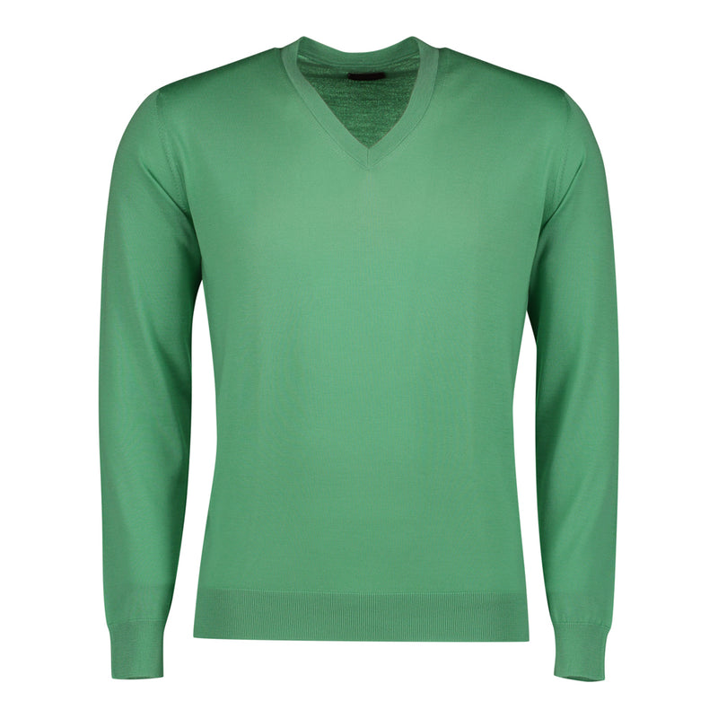 SUÉTER CASHMERE CUELLO V VERDE