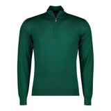 SUÉTER CASHMERE SEDA ZIP VERDE BANDERA
