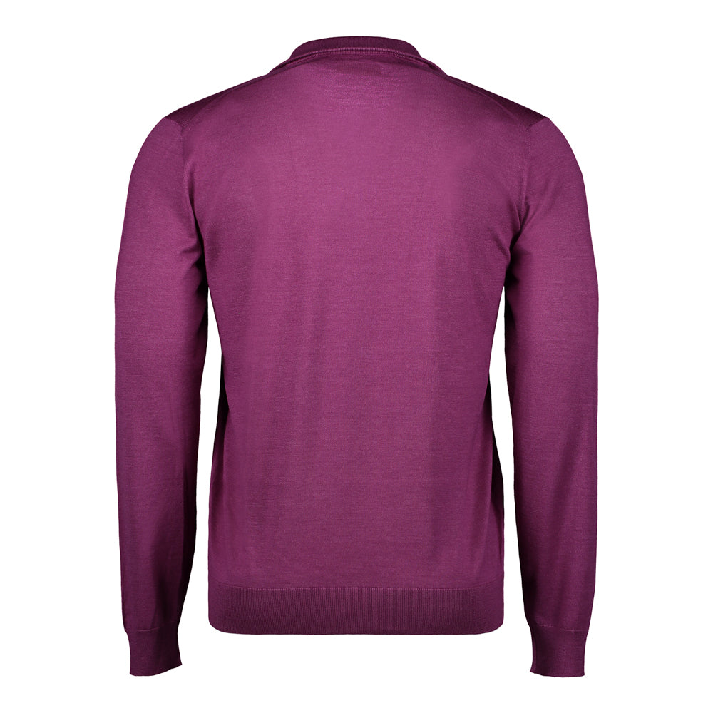 SUÉTER CASHMERE SEDA ZIP MORADO