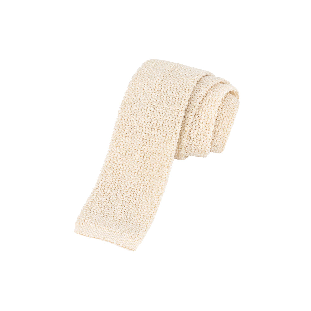 CORBATA TEJIDA PERLA