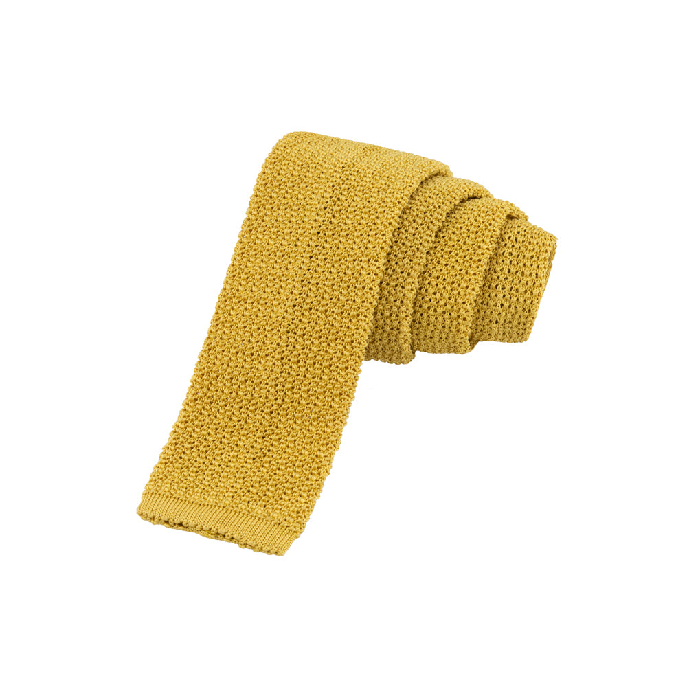 CORBATA TEJIDA AMARILLO