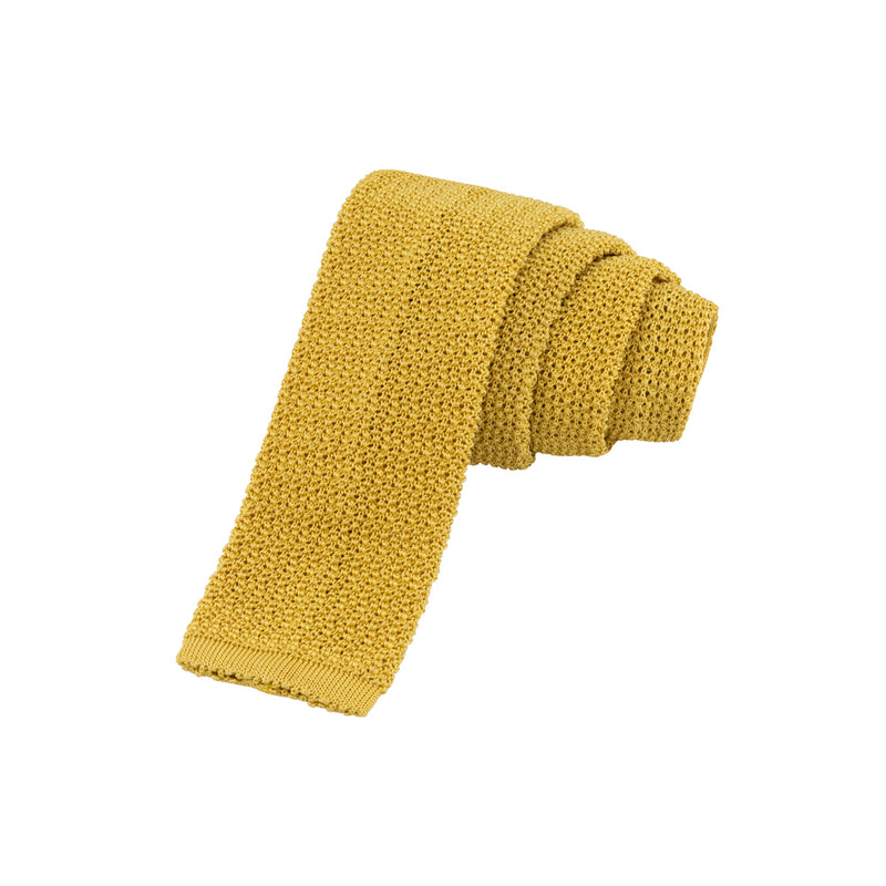 CORBATA TEJIDA AMARILLO