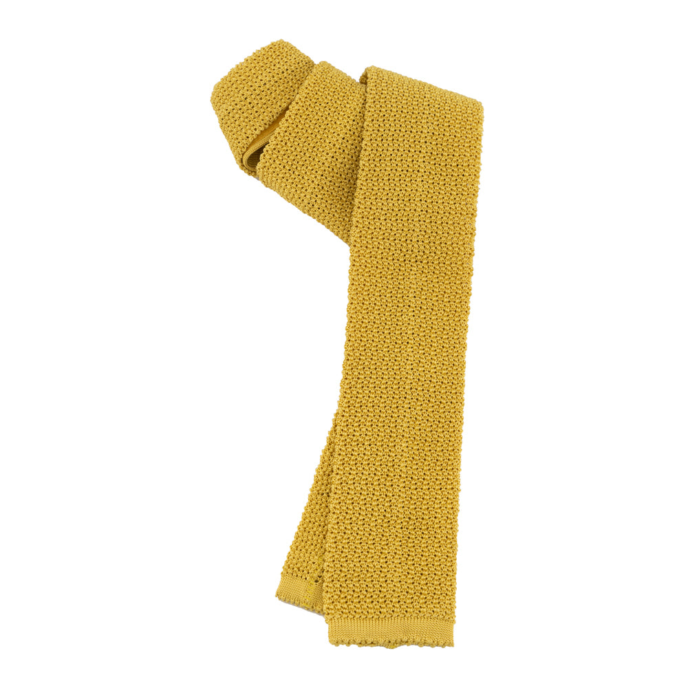 CORBATA TEJIDA AMARILLO