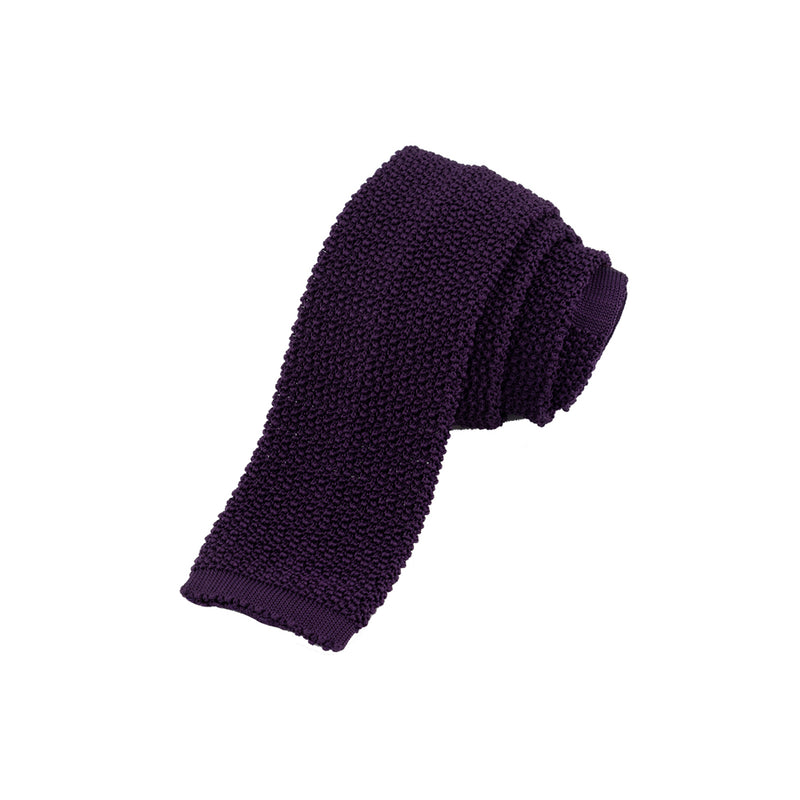CORBATA TEJIDA MORADA