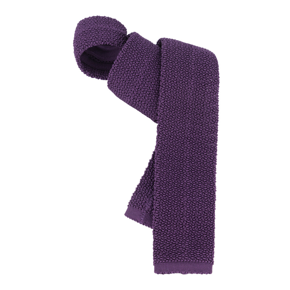 CORBATA TEJIDA MORADA