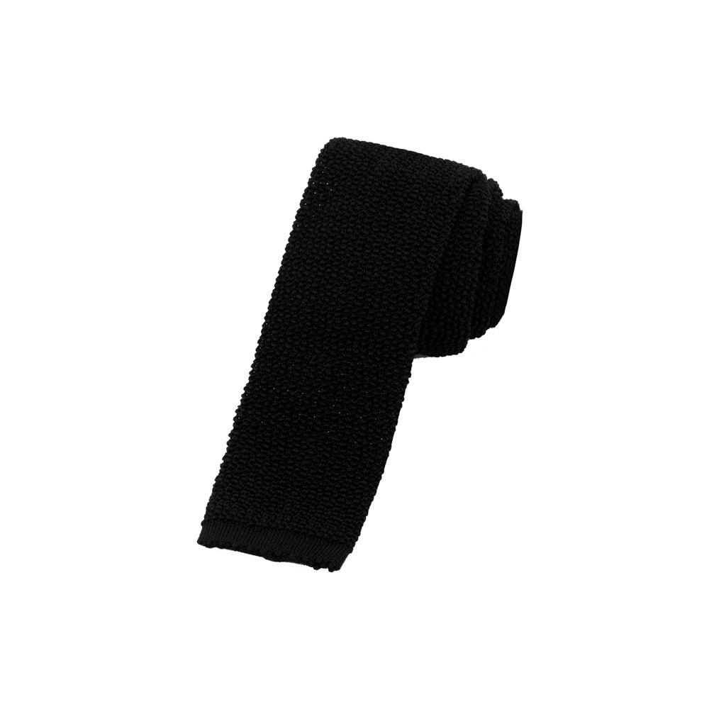CORBATA TEJIDA NEGRA