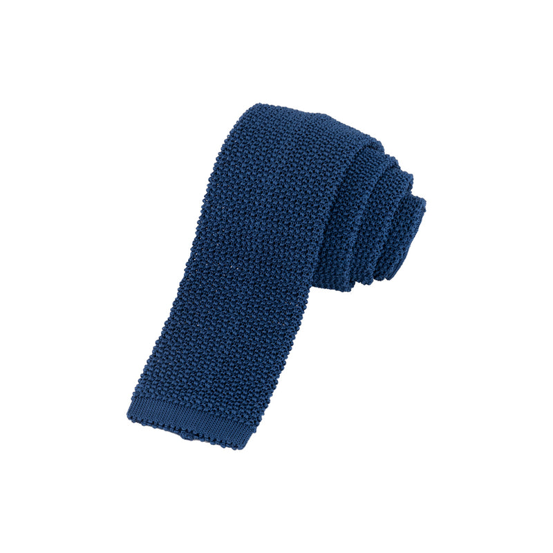 CORBATA TEJIDA AZUL MEDIO