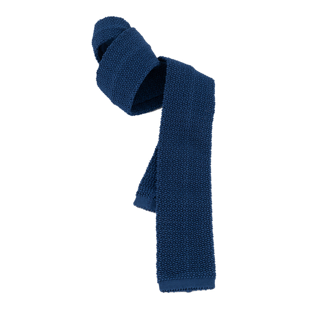CORBATA TEJIDA AZUL MEDIO