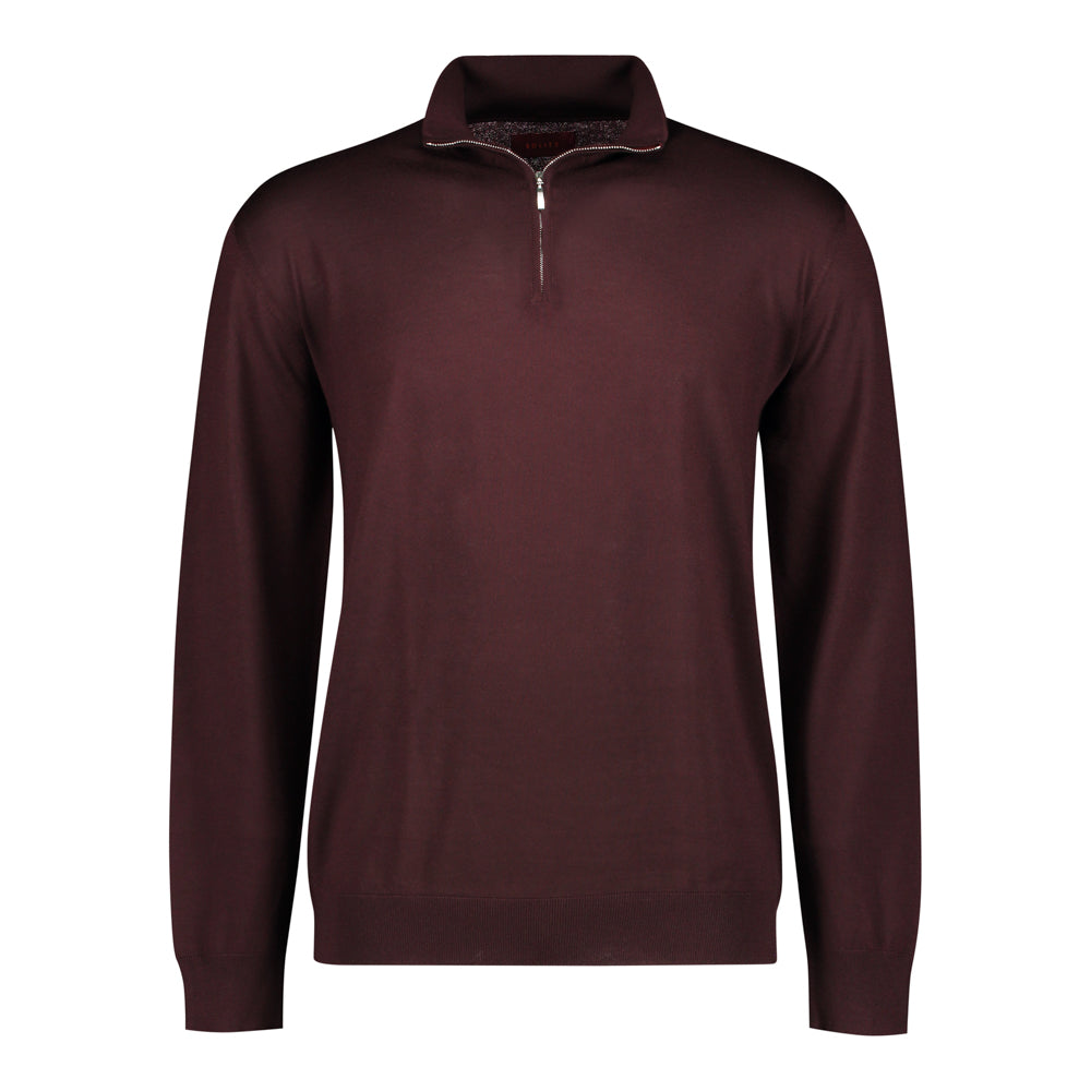 SUÉTER CASHMERE ZIP PRUGNA CHIARO