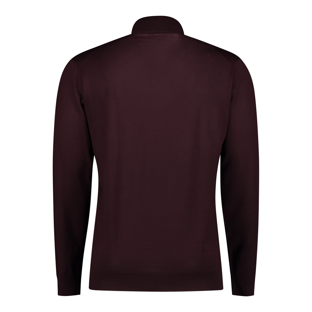 SUÉTER CASHMERE ZIP PRUGNA CHIARO