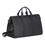 MALETA WEEKENDER MEDIANA DE AVESTRUZ NEGRA