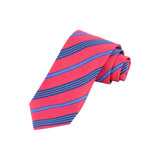 CORBATA 7 PLIEGUES ROSA RAYA DIAGONAL AZUL