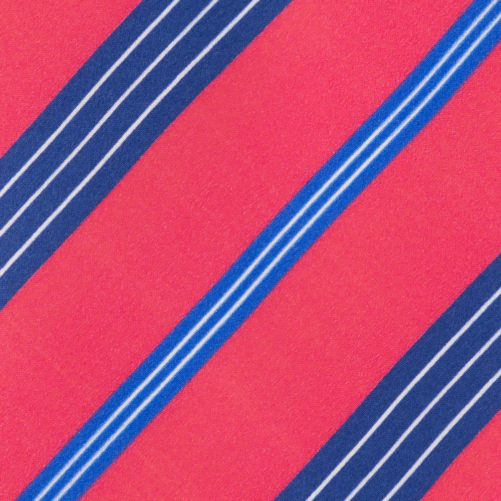 CORBATA 7 PLIEGUES ROSA RAYA DIAGONAL AZUL