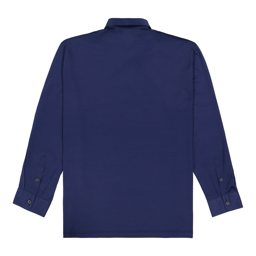 PLAYERA POLO AZUL MEDIO MANGA LARGA