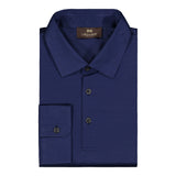 PLAYERA POLO AZUL MEDIO MANGA LARGA