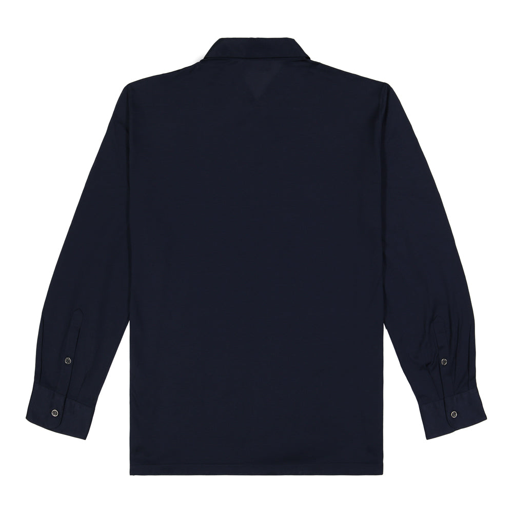 POLO AZUL MANGA LARGA