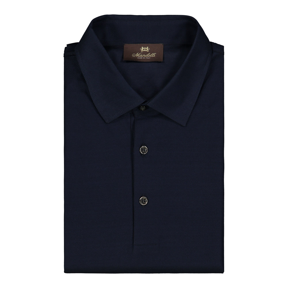 POLO AZUL MANGA LARGA