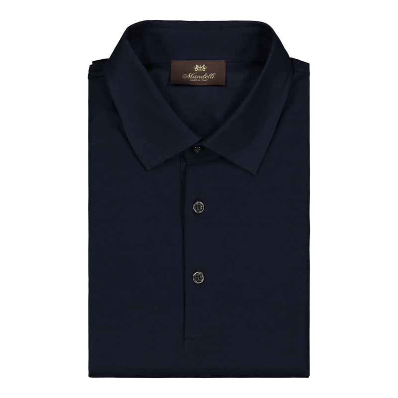 POLO AZUL MANGA LARGA