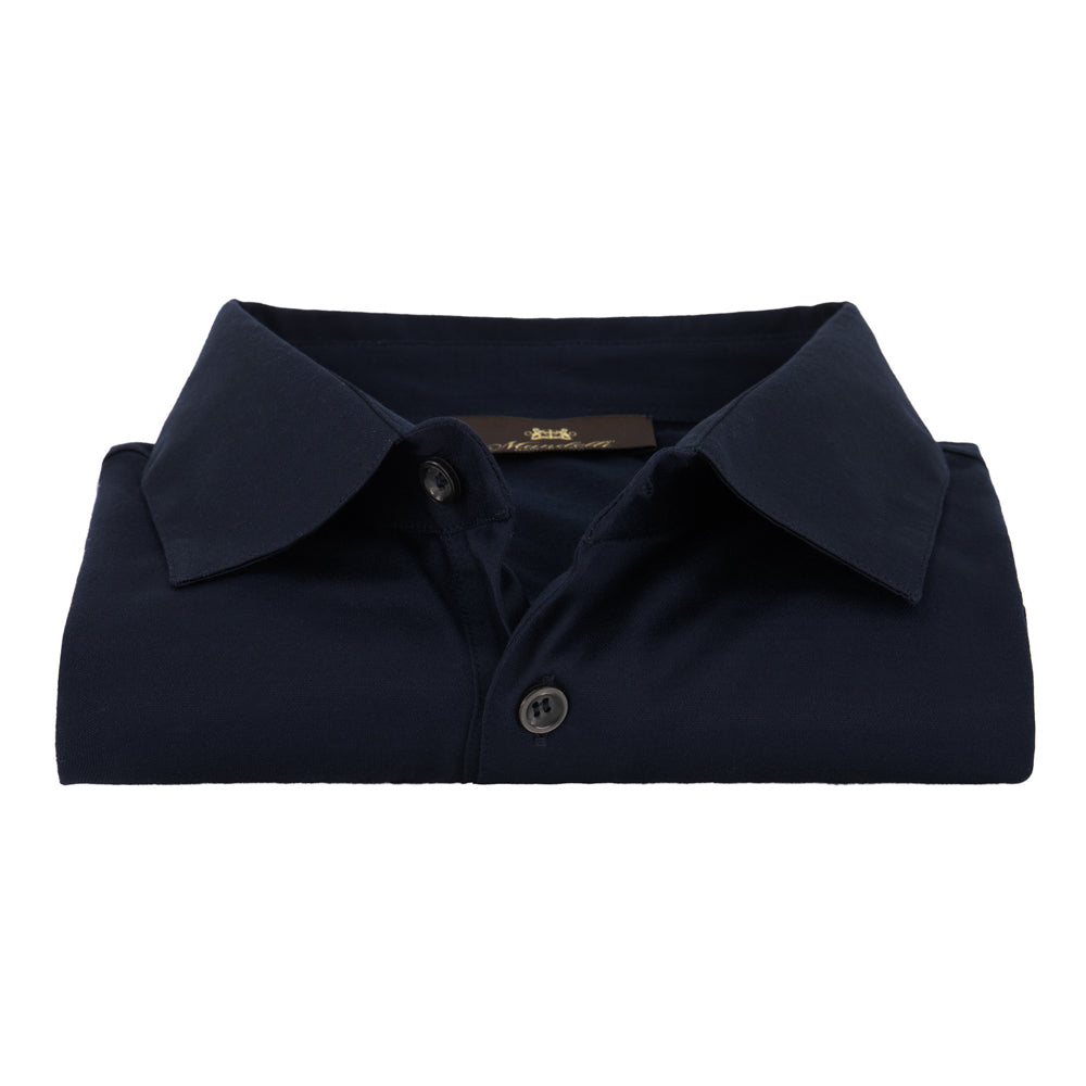 POLO AZUL MANGA LARGA