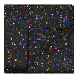 PAÑUELO DE SEDA NEGRO MANCHAS DE PINTURA