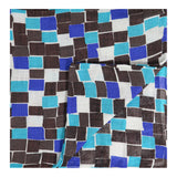 PAÑUELO CUADROS CAFÉ BLANCO Y AZUL