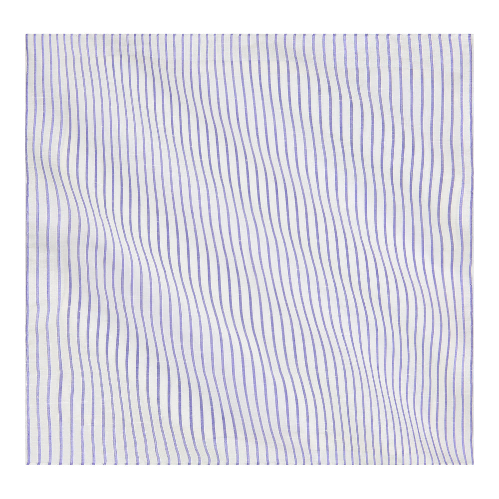 PAÑUELO BLANCO RAYAS AZULES