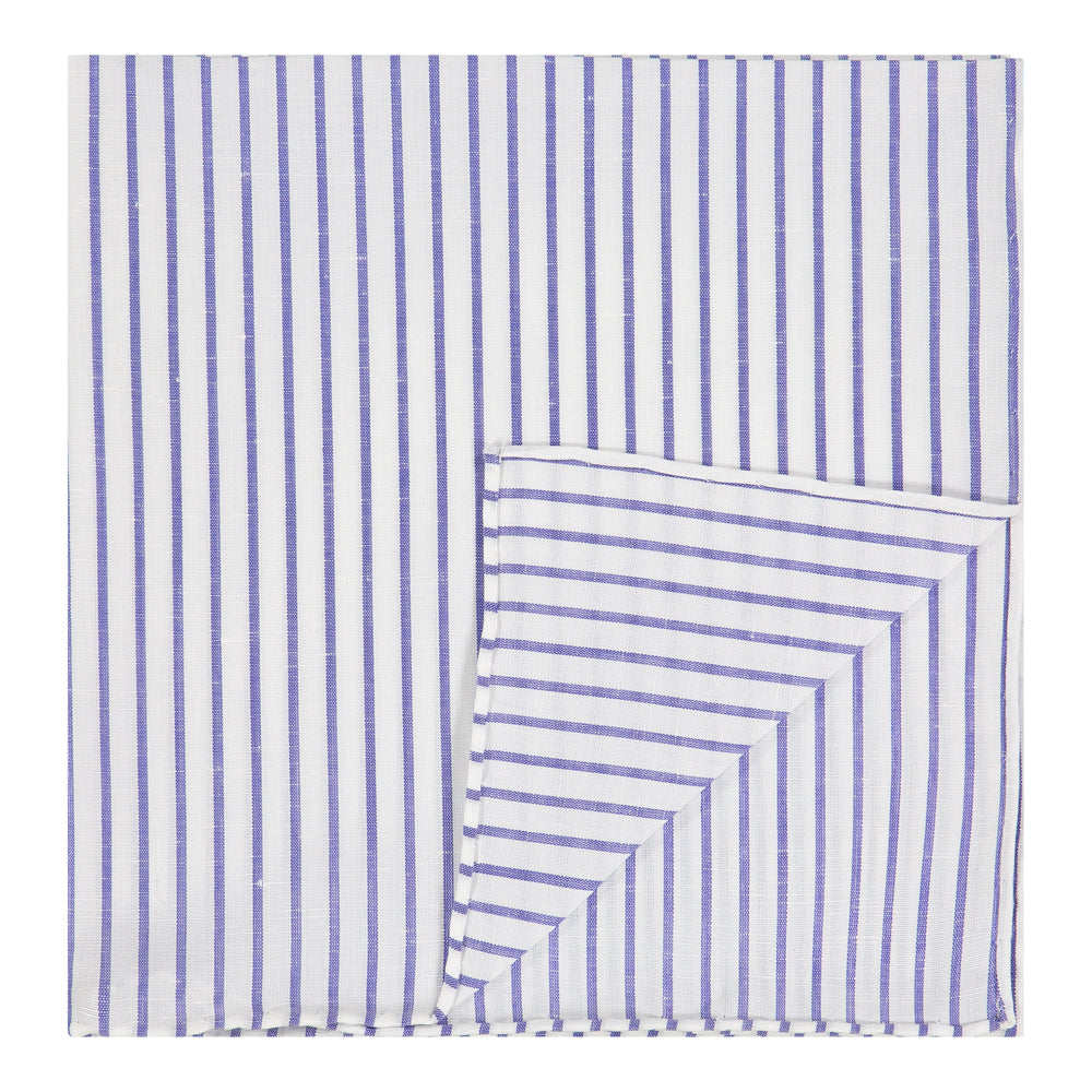 PAÑUELO BLANCO RAYAS AZULES