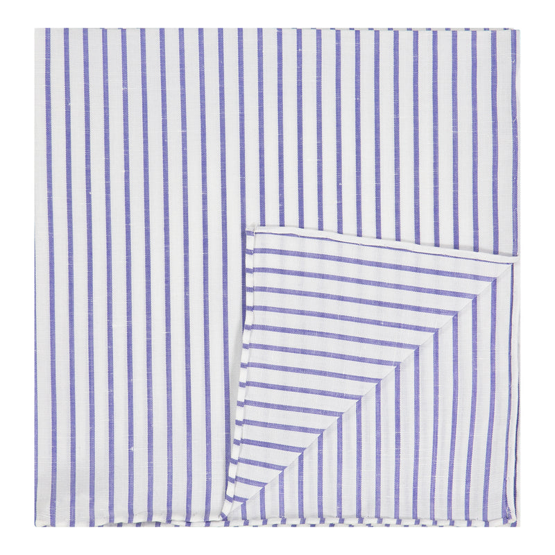 PAÑUELO BLANCO RAYAS AZULES