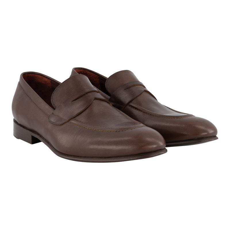 MOCASINES CLÁSICOS DE PIEL CAFÉ (SOBRE PEDIDO)