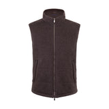 CHALECO EN LANA Y CASHEMERE EN COLOR MARRÓN