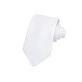 CORBATA 7 PLIEGUES EN SEDA CON MICROPATTERN DE PUNTOS EN GRIS CLARO