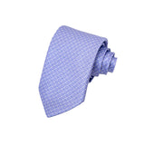 CAJA DE SEDA SET CORBATA CON PAÑUELO DE SEDA CON MICROPATTERN EN COLOR AZUL MORADO