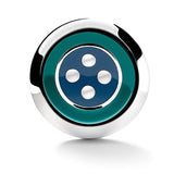 MANCUERNILLAS CON BOTÓN AZUL Y ESMALTE VERDE